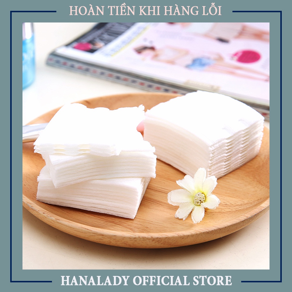 Bông tẩy trang tiện lợi 3 lớp FM Cotton Pads(222 Miếng), túi khăn trang điểm tẩy trang làm sạch da Lameila