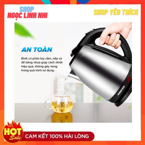 Ấm Đun Siêu Tốc Asanzo SK1800 dung tích 1.8 Lít 1500W  - SHOP NGỌC LINH NHI