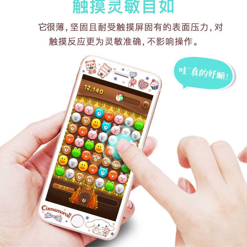 Kính Cường Lực Hoạt Hình Cho iPhone 6s Plus 11 / 12 / 13 5s / 7P / 8p / xr / 4s