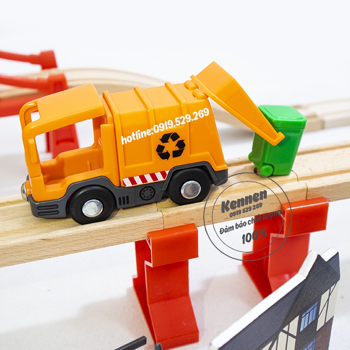 Siêu mô hình thành phố gỗ  106 chi tiết kích thước 1.2x1.3m