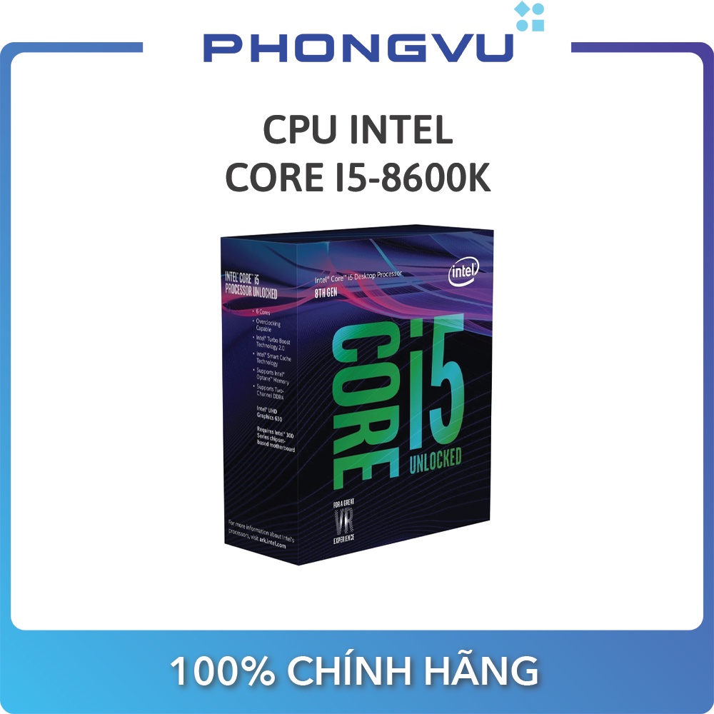 CPU Intel Core I5-8600K (3.6GHz) - Bảo hành 36 tháng