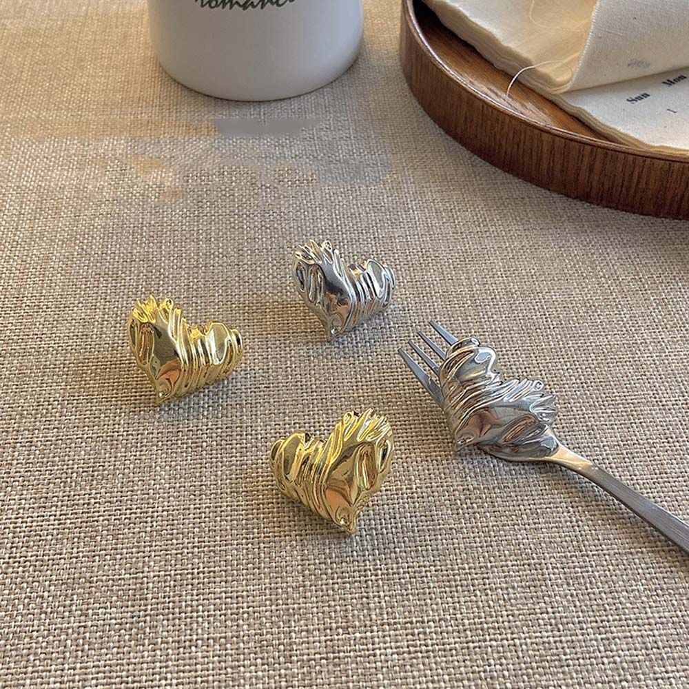 Bông tai hình trái tim bằng hợp kim nhiều màu sắc phong cách Hàn Quốc thời trang cho nữ