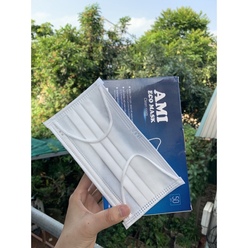 1 Chiếc Khẩu Trang Y Tế 4 Lớp Kháng Khuẩn Chổng Bụi Mịn Cao Cấp Loại Dầy Dặn Đậm Màu - Đủ 4 Màu Xanh Trắng Xám Đen.