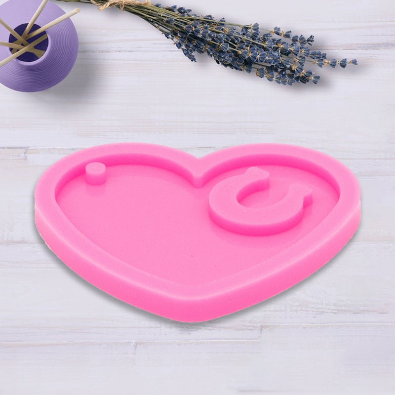 Khuôn Silicone Epoxy UV Làm Móc Khóa / Trang Sức Thủ Công Hình Trái Tim / Móng Ngựa