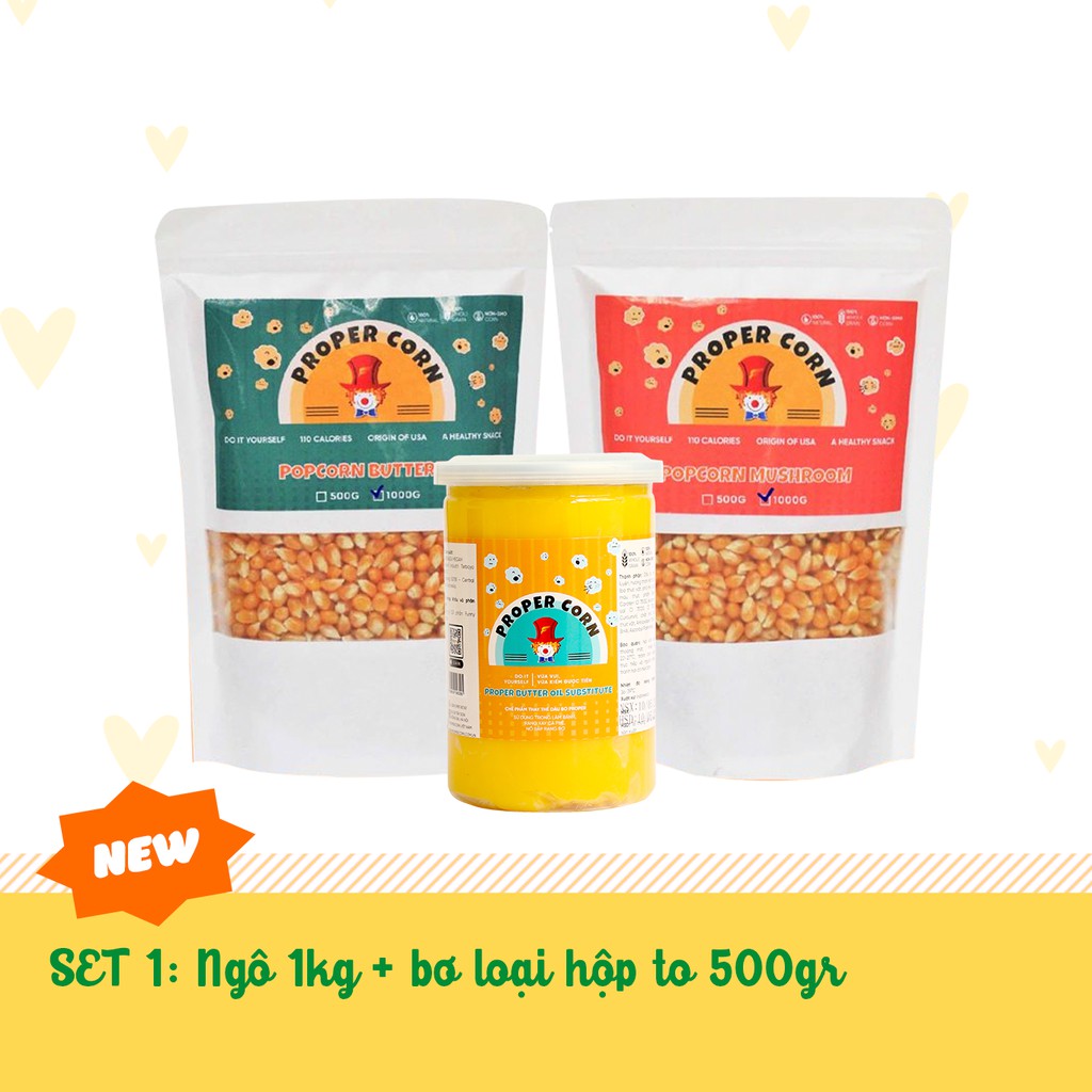 1Kg Ngô Mỹ & 500gr Bơ nổ bắp rang bơ tại nhà | BigBuy360 - bigbuy360.vn