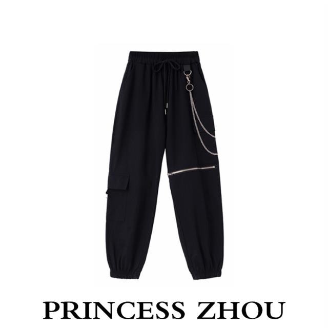 Quần Dài Lưng Cao Ống Rộng Màu Đen Thời Trang Cho Nữ