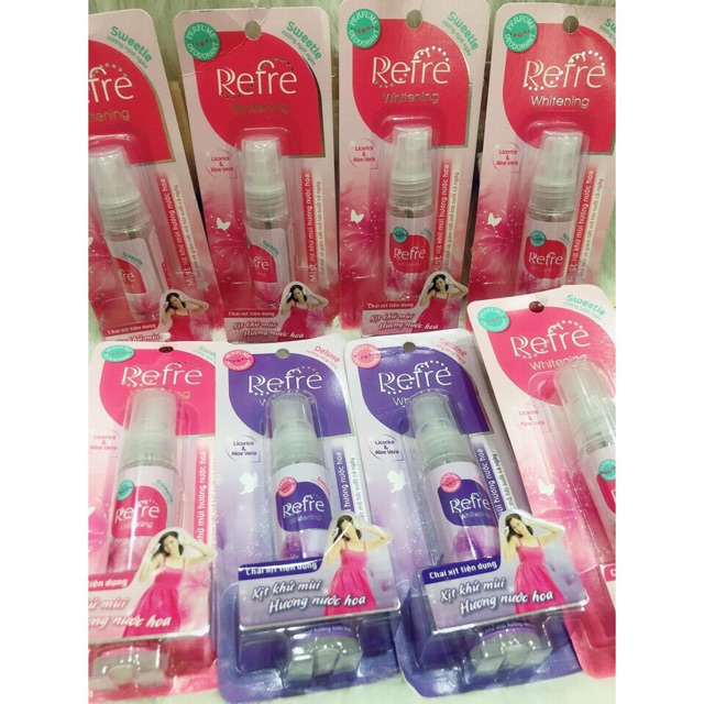 Xịt khử mùi hương nước hoa Refre whitening