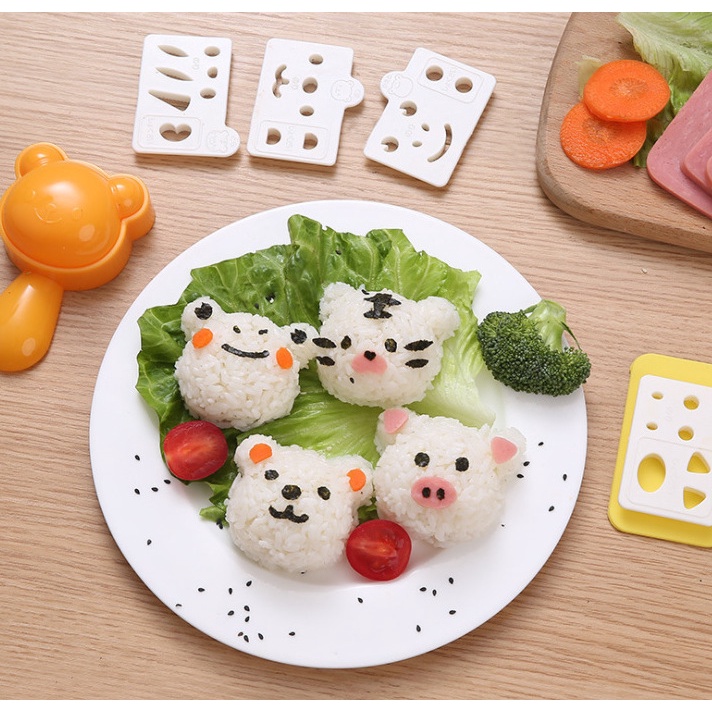 Khuôn Làm Cơm Nắm Hình Động Vật Hoạt Hình Dễ Thương