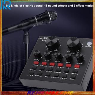 【Rememberme】V8 Audio External USB Headset Microphone Live Broadcast Sound Card to Phone PC