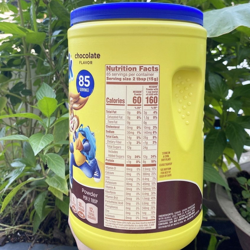 [ Date 2023] Bột cacao dinh dưỡng Nestle Nesquik hương socola (1.275kg/hũ)