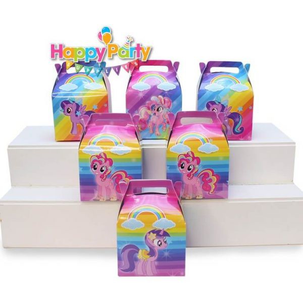 set kì lân Little Pony phụ kiện trang trí sinh nhật thôi nôi - Happy Birthday bé gái hồng