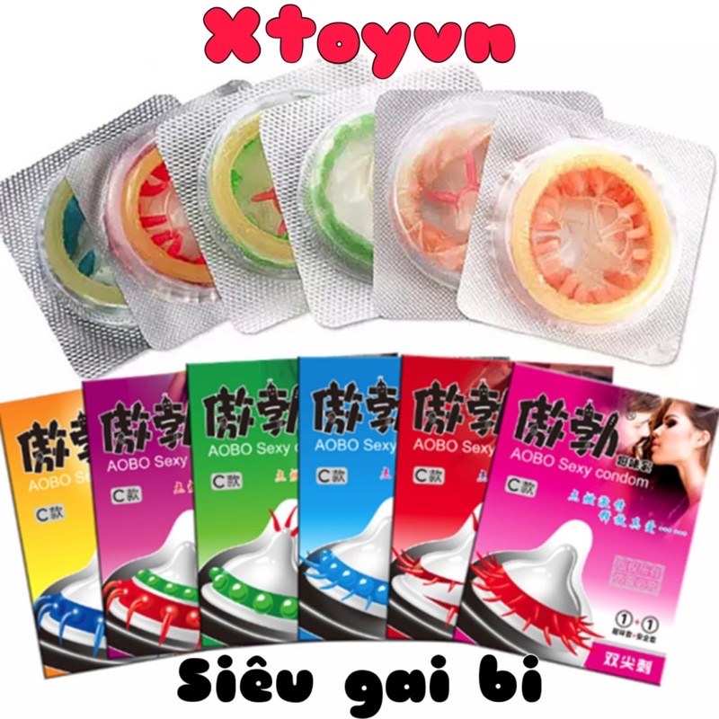 Bao Cao Su GAI 6L ĐÔN BI  Extra Sensitive RUNBO bcs siêu mỏng/nhiều gel/tránh thai/49mm/chống xuất tinh sớm Xtoy