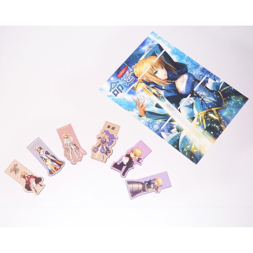 [thanh lý bán lỗ] Bộ 6 Bookmark Anime nam châm - Fate/Stay Night [AAM] [PGN25]