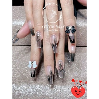 Nail box - Móng up thiết kế : Hoa hồng đen