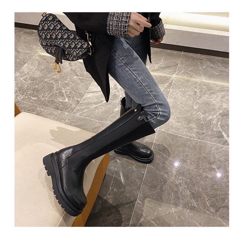 (ORDER) Bốt đùi trơn da mềm ống đứng kéo khoá sau BIG SIZE 35-43 | BigBuy360 - bigbuy360.vn