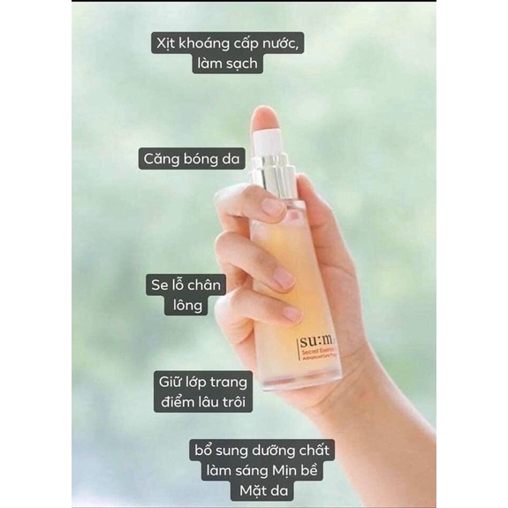 Xịt khoáng Sum 37 60ml, xịt khoáng cấp ẩm dịu mát từ tinh chất nước thần SUM37