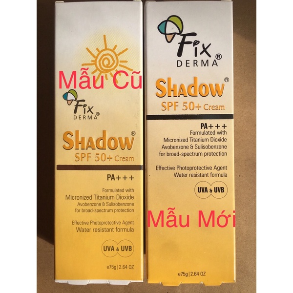 [NHẬP KHẨU CHÍNH NGẠCH BÁC SĨ DŨNG] Kem Chống Nắng Fixderma Shadow Chính Hãng SPF30 SPF50 Cho Da Mặt