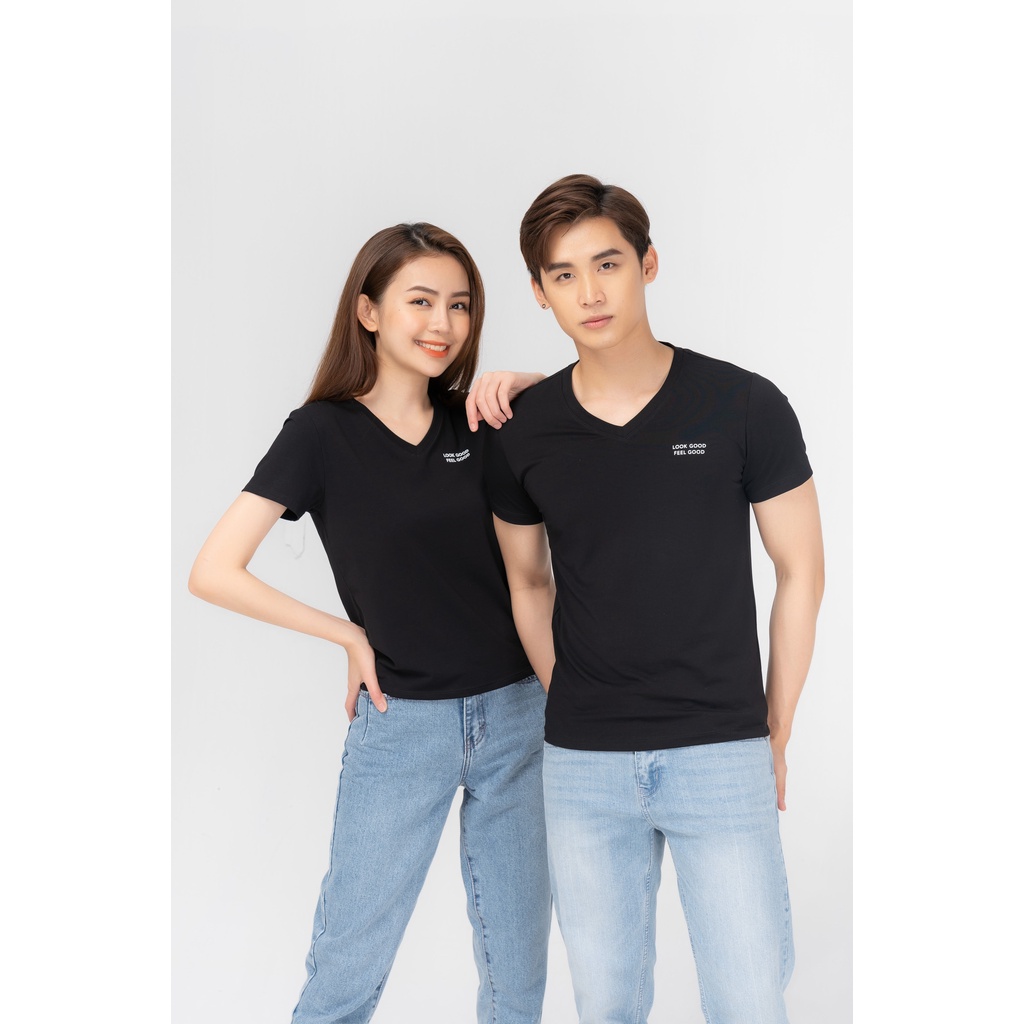 [Mã FASHIONMALLT4 giảm tới 30K đơn 150K] Áo thun nam cổ tim YODY chính hãng cotton mềm mịn - PPM3997