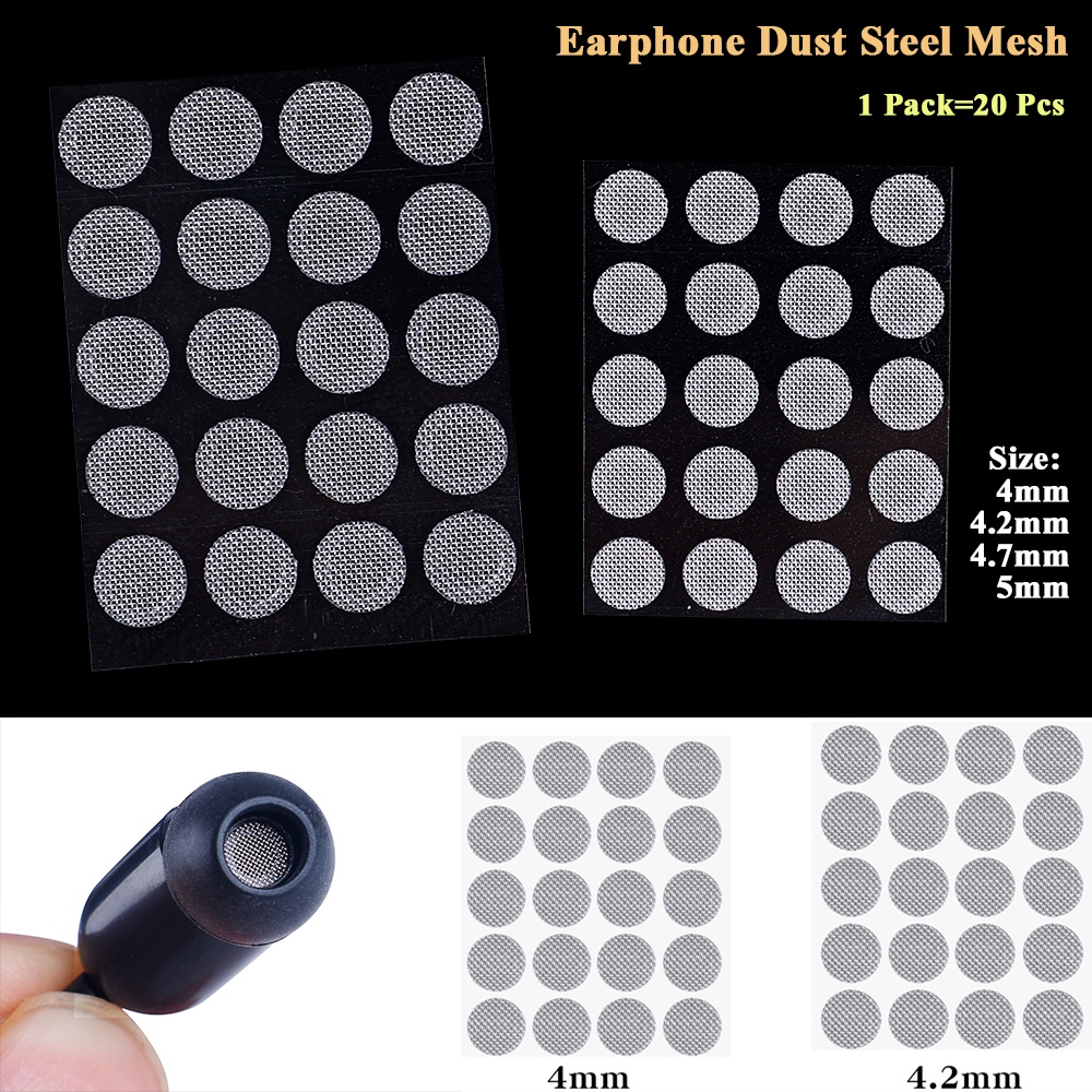 Set 20 Lưới Thép Bọc Tai Nghe Chống Bụi 4mm 4.2mm 4.7mm 5mm