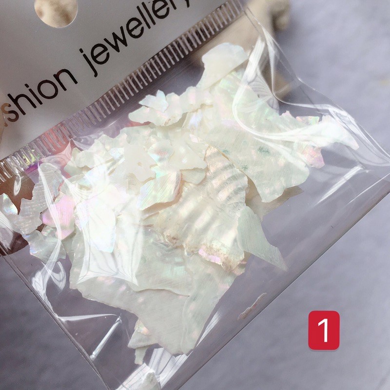 Xà cừ vân gỗ siêu mỏng trang trí nail 14 màu