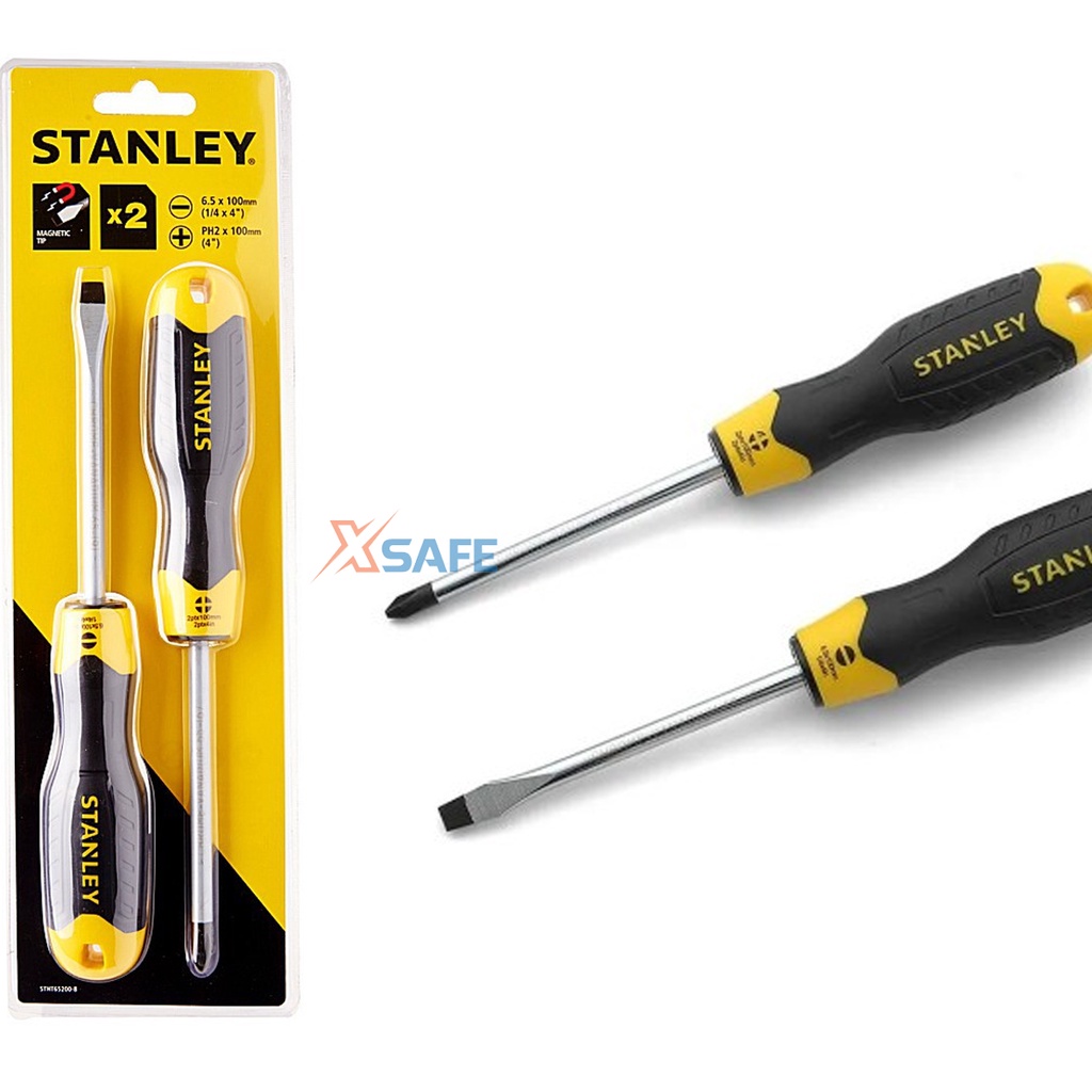 Bộ tua vít 2 cây STANLEY STMT66670 Bộ tuốc nơ vít mũi vít hợp kim độ cứng cao, không tòe đầu, cứng cáp