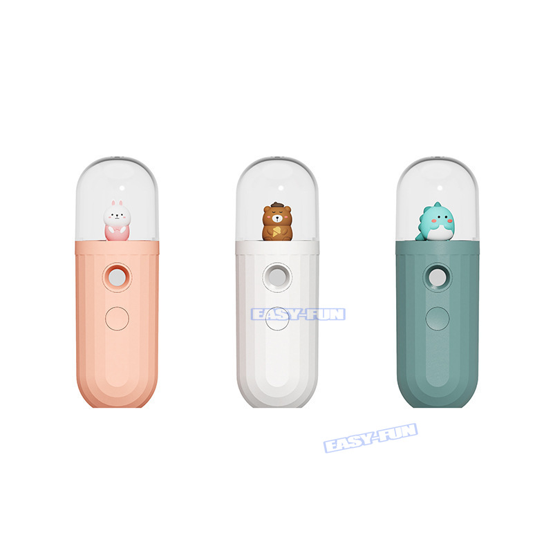 [Động vật hoạt hình mới]Máy Phun Sương Xông Hơi Mặt NaNo Mini Cầm,  usb máy tạo ẩm có thể sạc lại