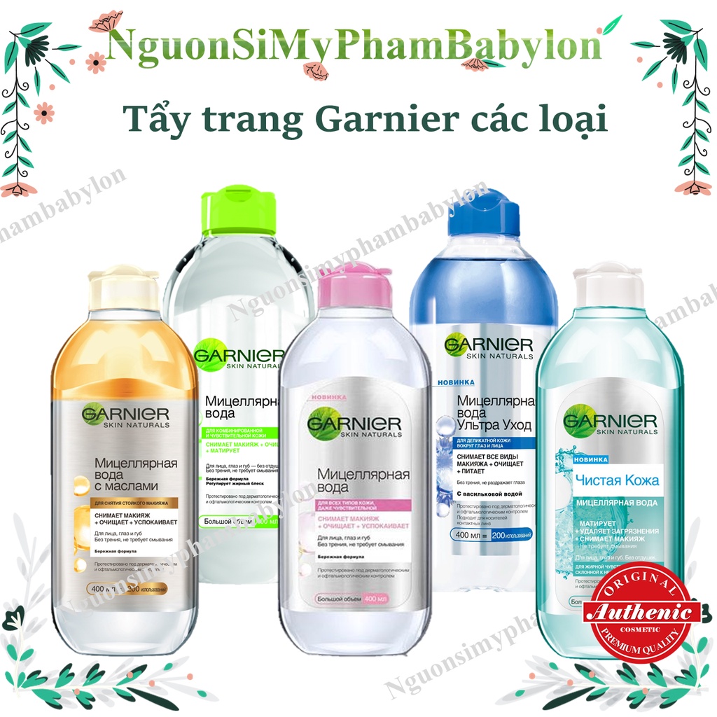 Tẩy Trang Garnier các loại