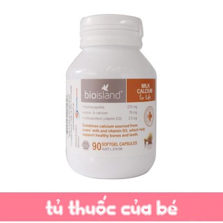 Bổ sung canxi cho trẻ với canxi bio island 90 viên
