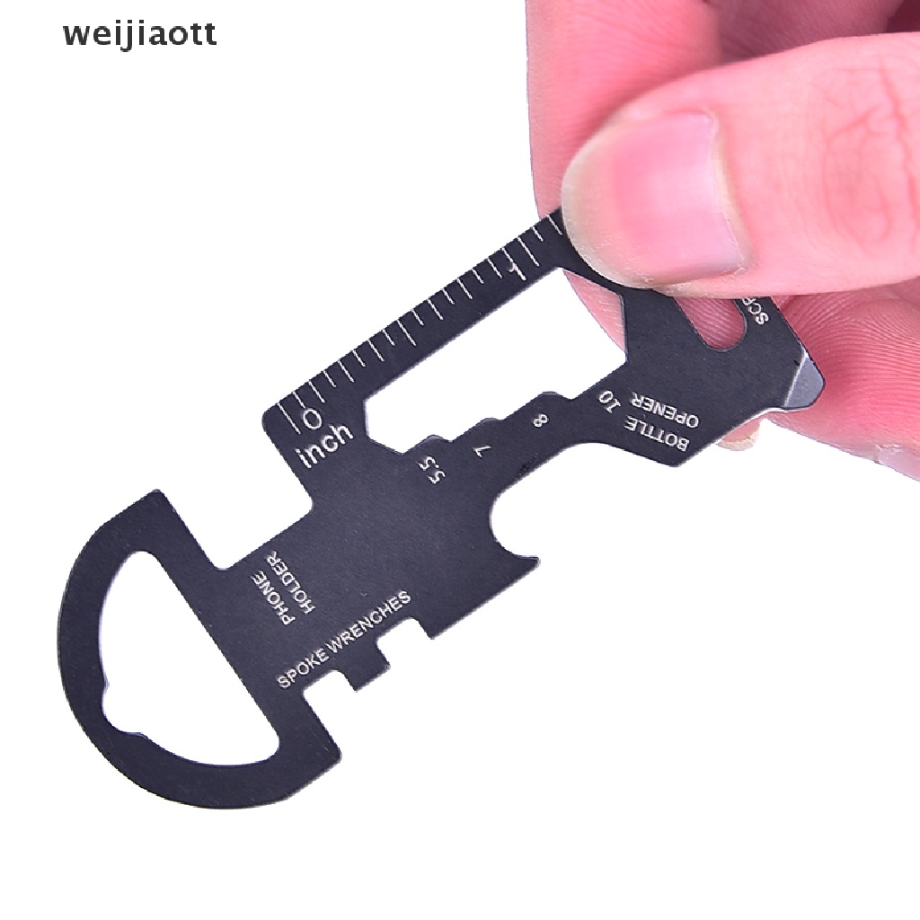 Weijiaott Outdoor Multi-function Tool Card Opener Keychain With Multi-purpose Gadgets Tool WT
