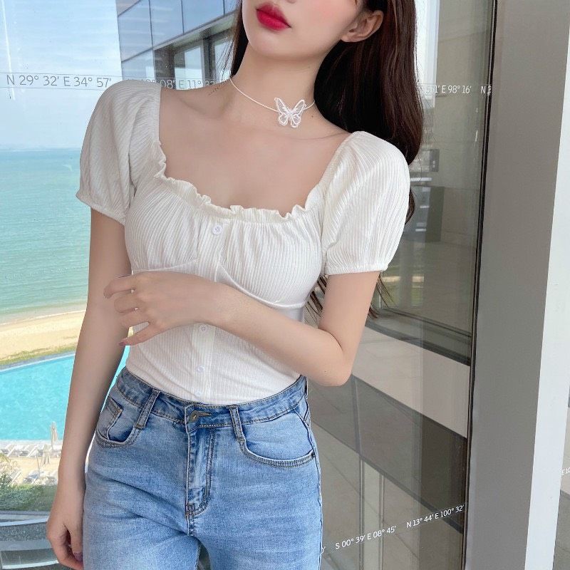 Áo bèo nhúm tay phồng