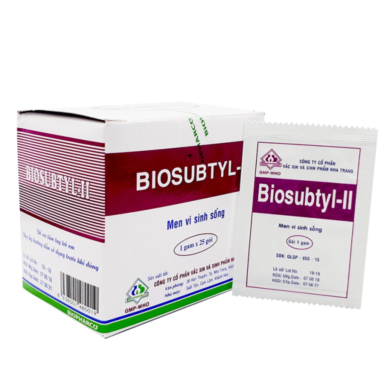 Men vi sinh sống Biosubtyl-II Hộp 25 gói - Bổ sung lợi khuẩn đường ruột, hổ trợ tiêu hóa tốt