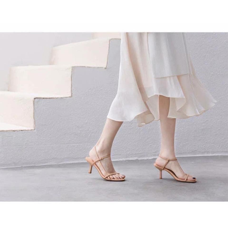 [Rẻ vô địch] Sandal cao gót quai mảnh dọc gót nhọn 5p cực chảnh hàng vnxk loại 1 chắn chắn