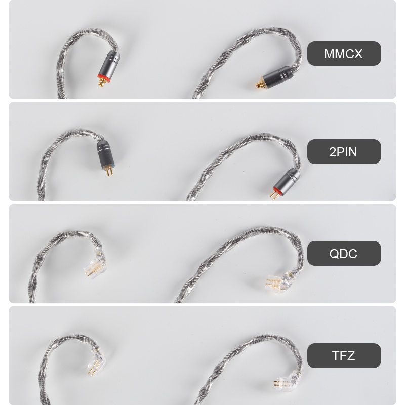Dây Cáp Tai Nghe 4 Lõi Đồng Mạ Bạc Graphene