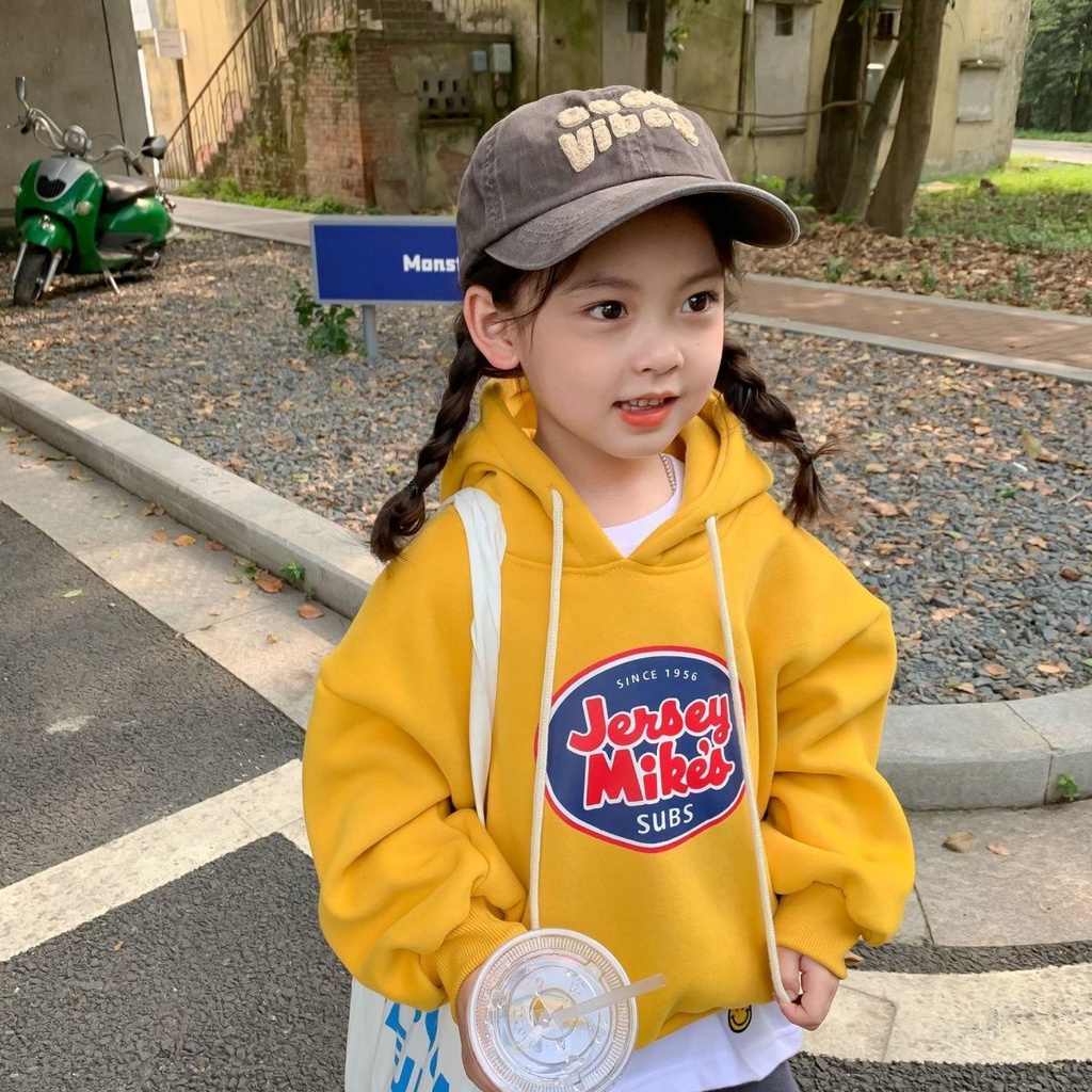 Áo khoác lông cừu dày có mũ trùm đầu mùa đông phong cách Hàn Quốc mới cho bé gái 2021