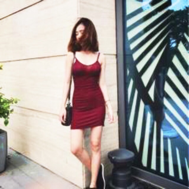 Đầm Thun Gân Hai Dây Chất Bao Đẹp 