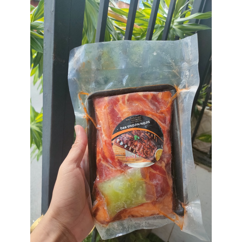 Sườn Heo Ướp Vị BBQ 500g - Kiểu Alfresco - [Ship Hỏa Tốc HCM] - Funnyfood