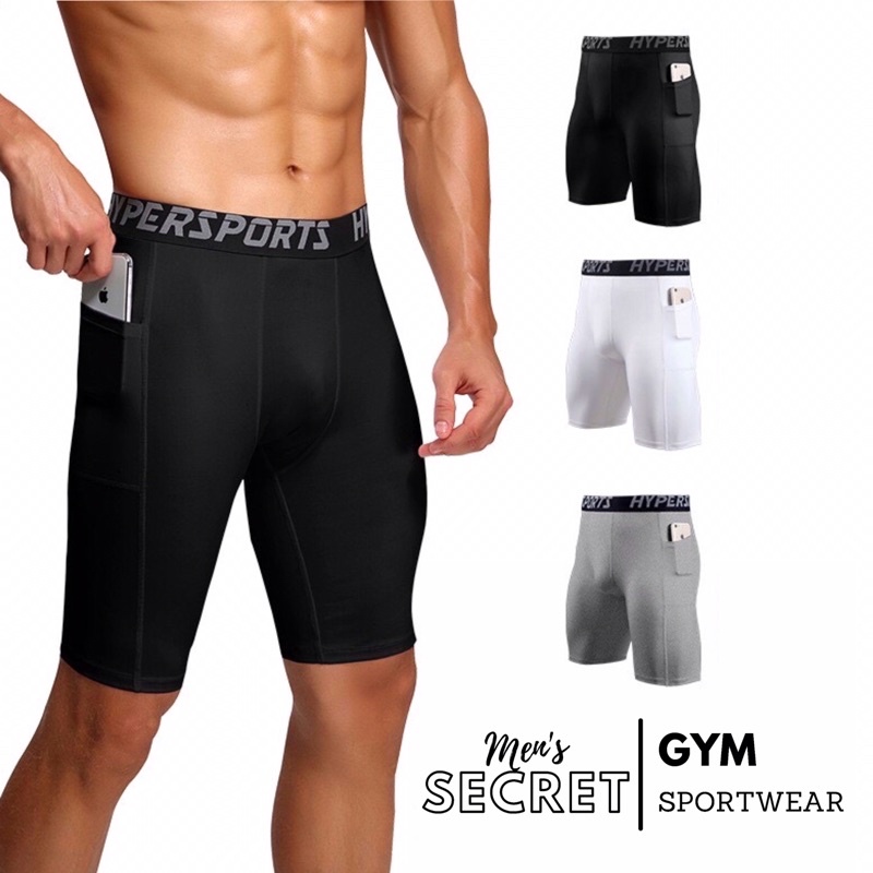 Quần Legging thể thao nam PRO - HYPER SPORT Dáng ngắn có túi chuyên gym MEN'S SECRET