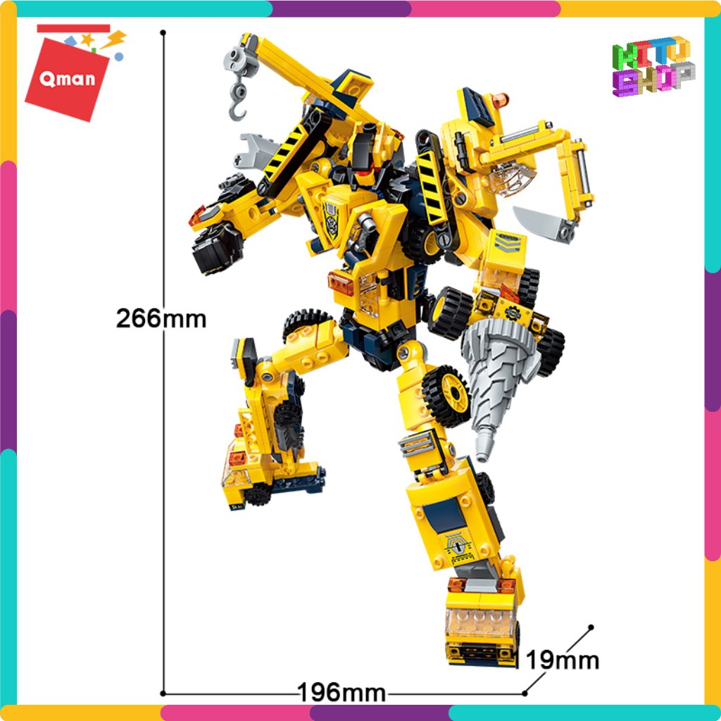 Bộ Đồ Chơi Xếp Hình Thông Minh Lego Qman 479 Mảnh Robot Người Máy Kĩ Thuật 1417 Cho Trẻ Từ 6 Tuổi