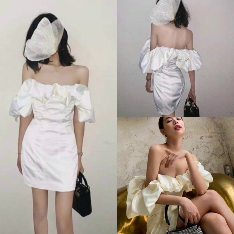 Đầm Xinh WASABI DRESS thiết kế phần thân bồng bềnh sau lưng bo chun thích hợp các buổi tiệc đi chơi | BigBuy360 - bigbuy360.vn
