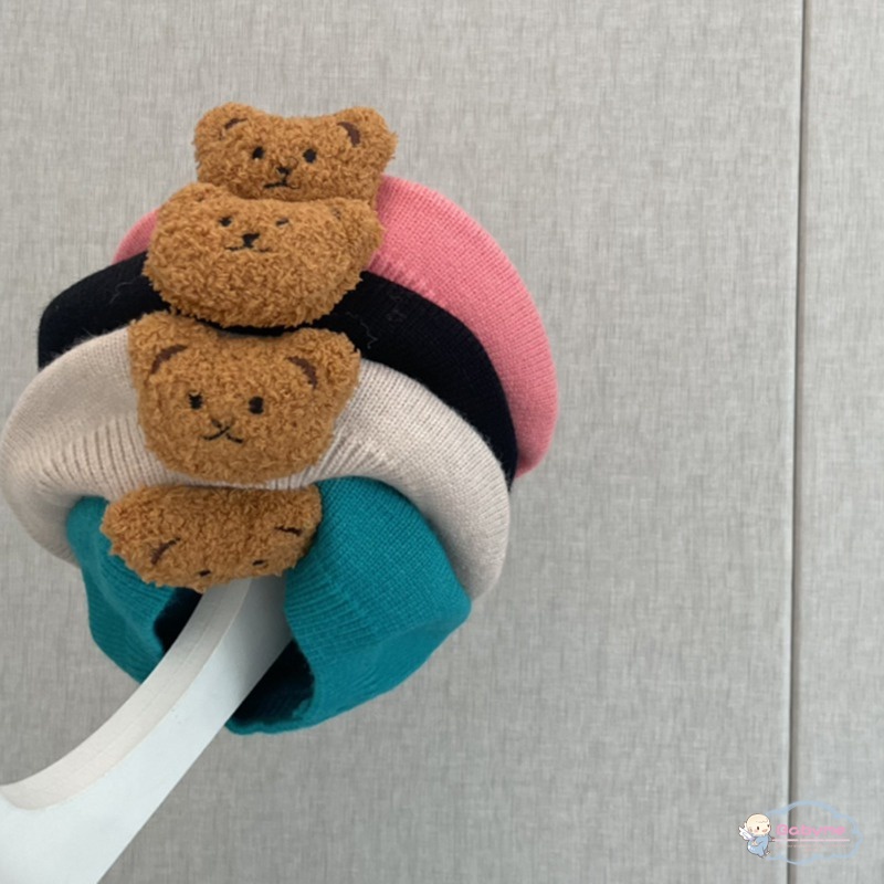 Mũ Len Beanie Hình Gấu Dễ Thương Cho Bé