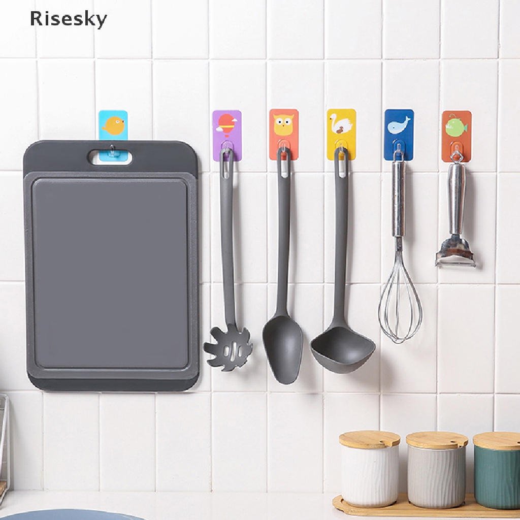 Móc Treo Đồ Dán Tường Không Cần Đục Lỗ Thiết Kế Dễ Thương Tiện Dụng Cho Nhà Bếp