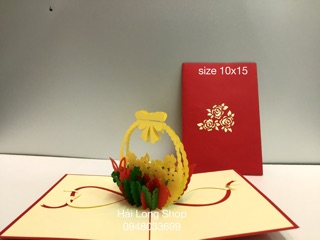 Dỏ Hoa - Flower - Thiệp 3D