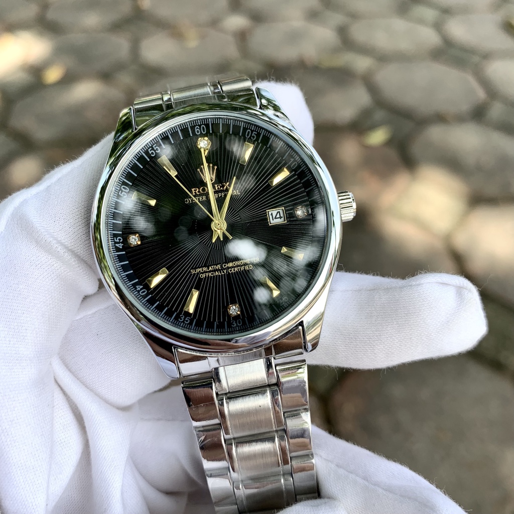 [SALE KHỦNG] Đồng Hồ NAM RoLex R065 Mặt ĐEN Dây Thép Chống Xước, Chống Nước | BigBuy360 - bigbuy360.vn