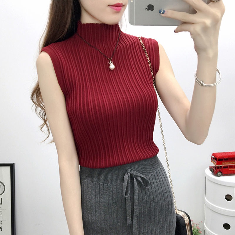 Áo Len Không Tay Cổ Cao Thời Trang Mùa Xuân Cho Nữ 2021 | BigBuy360 - bigbuy360.vn