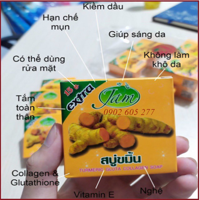 Xà phòng cám nghệ Jam Extra Thái Lan