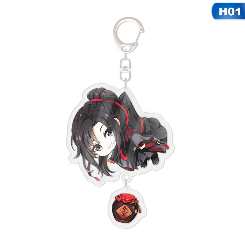 flowersqueen Móc Khóa Gắn Mặt Hình Nhân Vật Anime Dễ Thương