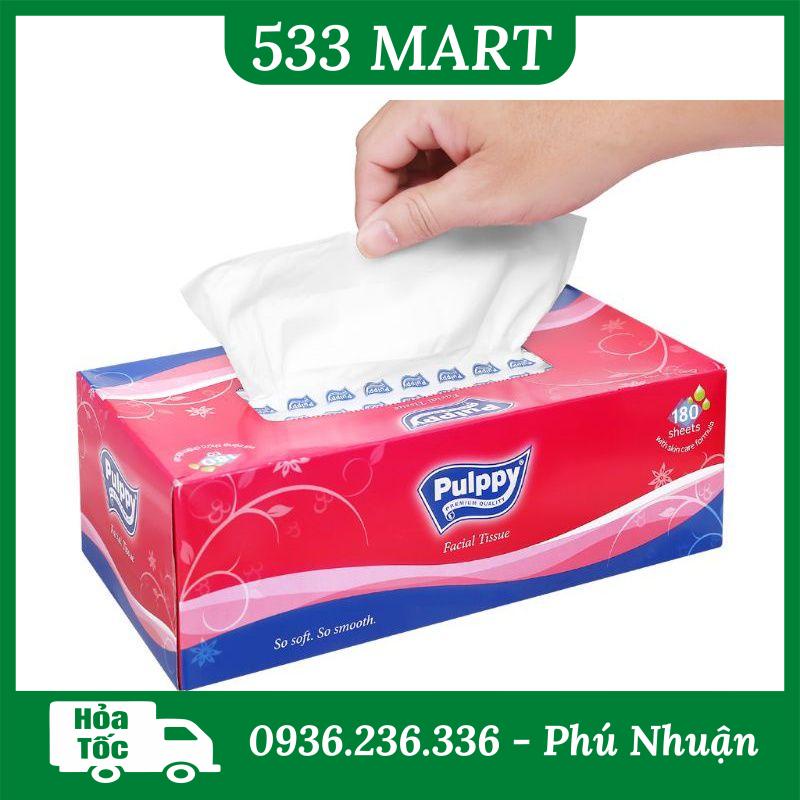 [HỘP LẺ] Giấy lụa hộp rút Pulppy 2 lớp 180 tờ