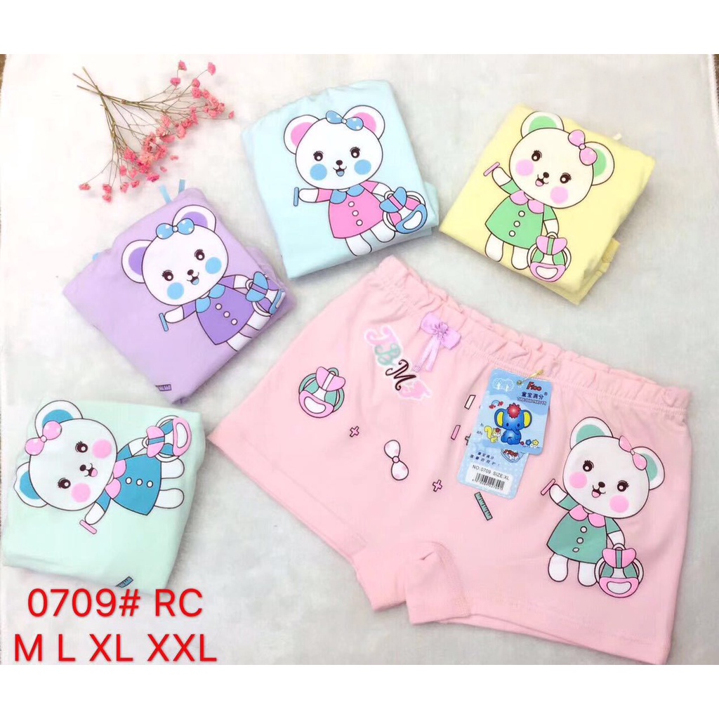 Quần chíp đùi bé gái, quần lót chất cotton mềm mịn thoáng mát không bai nhão Minxu shop