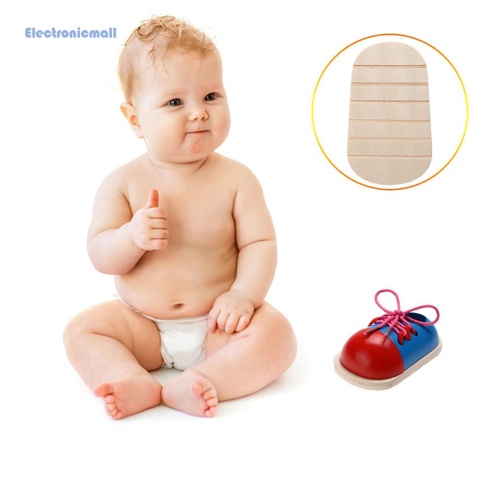 Đồ Chơi Tập Buộc Dây Giày Bằng Gỗ Cho Bé