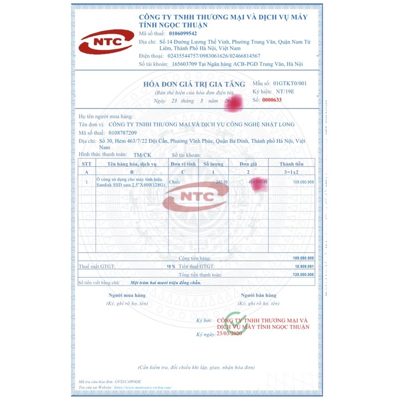 Ổ Cứng SSD M2 128Gb Sandisk X600 tháo máy